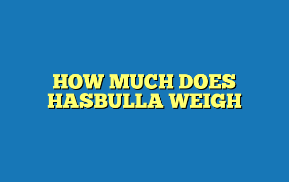 HOW MUCH DOES HASBULLA WEIGH