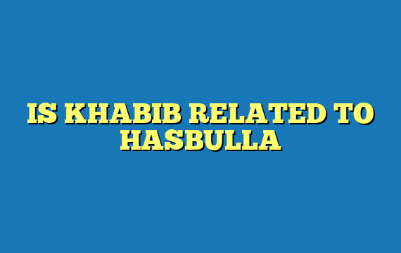 IS KHABIB RELATED TO HASBULLA