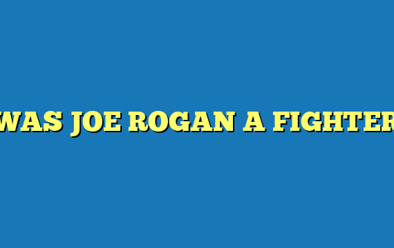 WAS JOE ROGAN A FIGHTER
