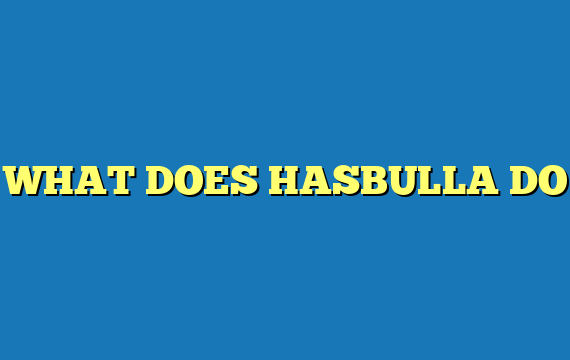 WHAT DOES HASBULLA DO