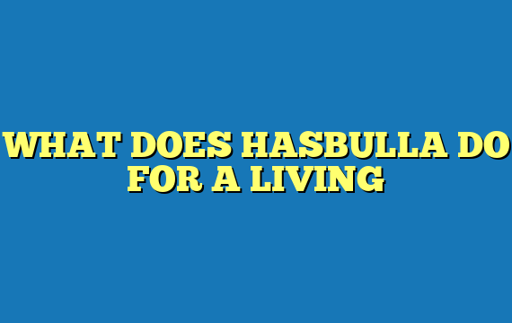 WHAT DOES HASBULLA DO FOR A LIVING
