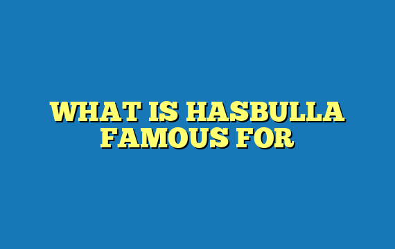 WHAT IS HASBULLA FAMOUS FOR